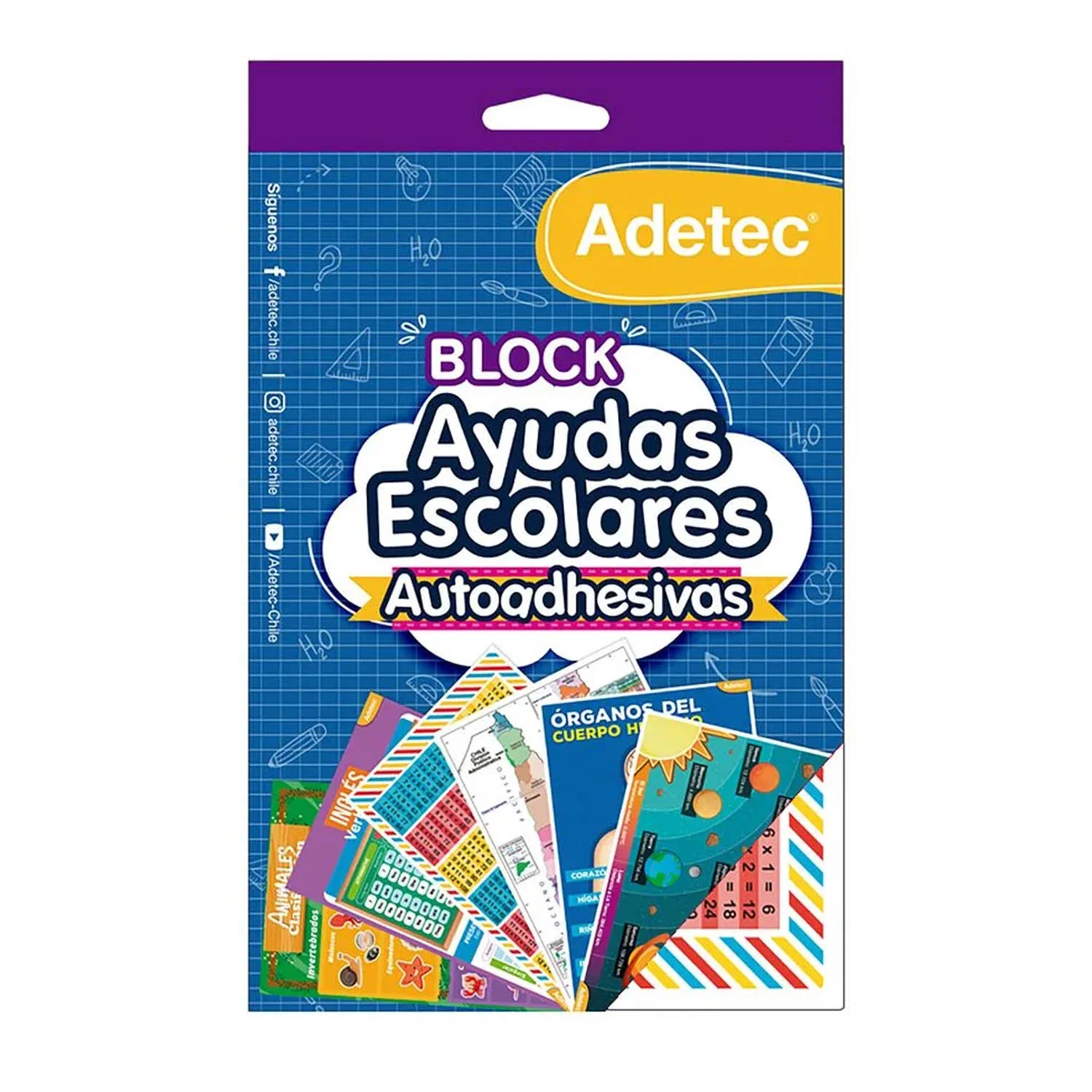 Block Mix de Stickers Adetec Ayudas Escolares | Librería Arquipunto